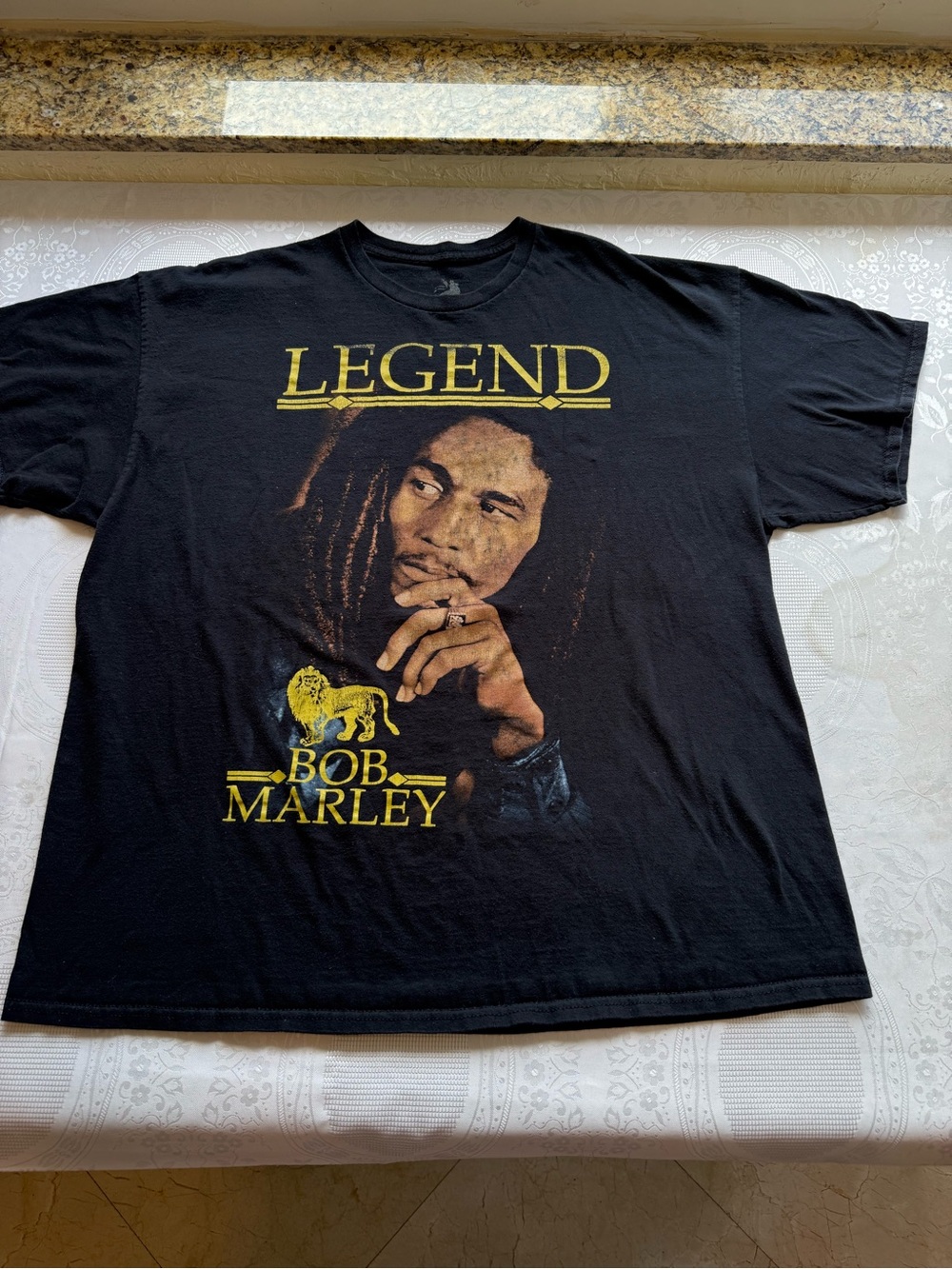 Zion Rootwear Bob Marley Vintage Y2K Legend Graphic Tee Black Men’s Size XL Top